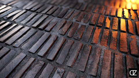 PBR - LONG CIMETRIC STONE TILES , WALL, FLOOR - 4K MATERIAL