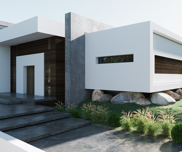 ArtStation - Modern Exterior House SA | Resources