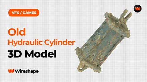 Old Hydraulic Cylinder Raw Scanned 3D Model