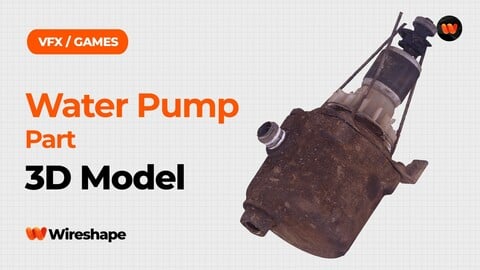 Water Pump Part Raw Scanned 3D Model