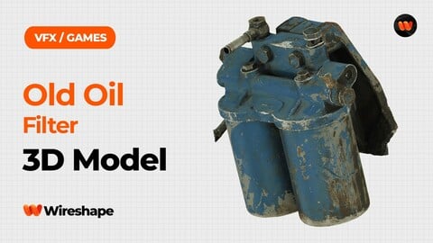 Old Oil Filter Raw Scanned 3D Model