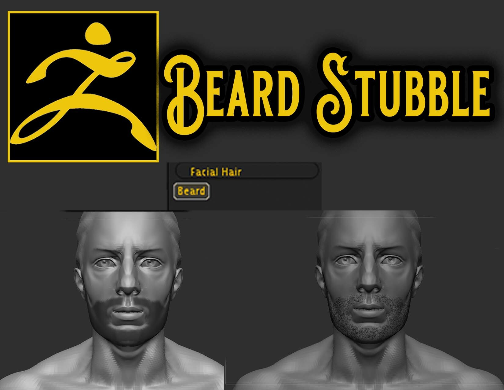 ArtStation Beard Stubble for Zbrush Resources