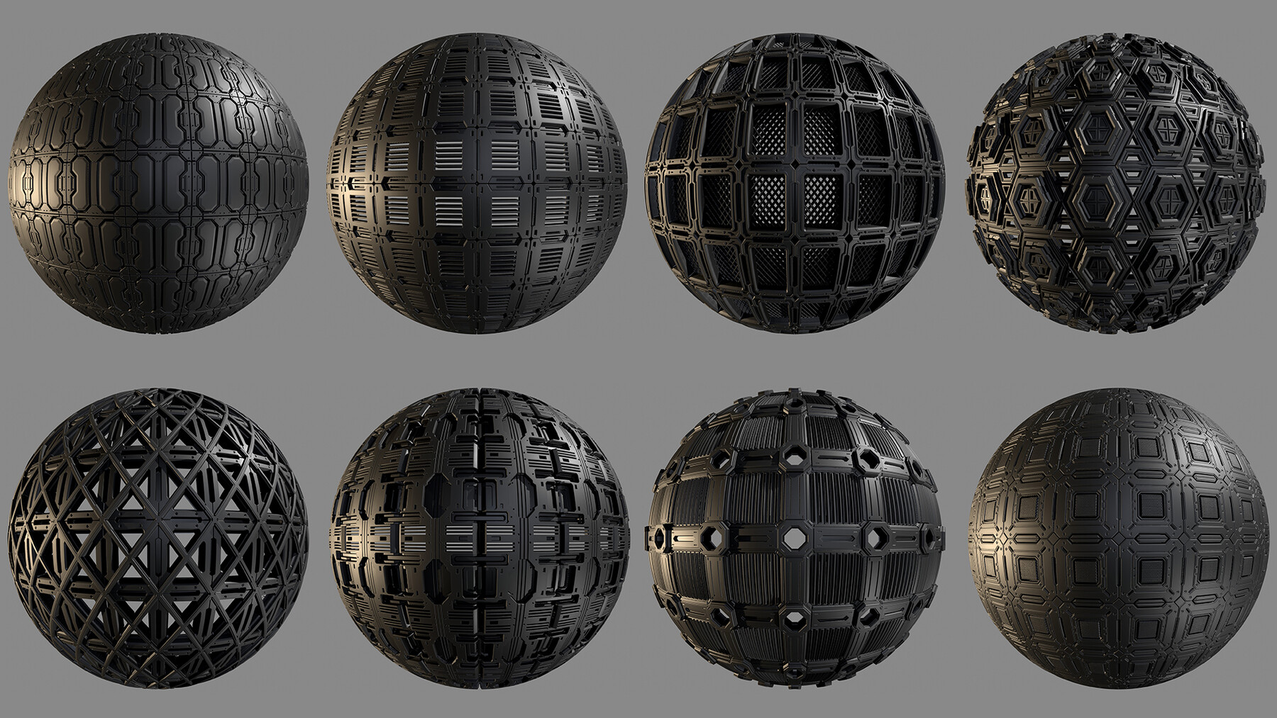ArtStation - 65 Hardsurface Pattern - vol 01 | Game Assets