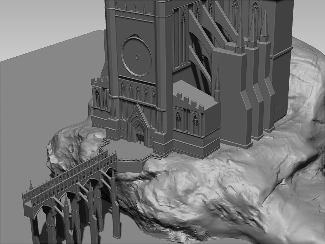 ArtStation - Gothic Cathedral environment LOW POLY | Game Assets