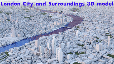 London City and Surroundings 3D model