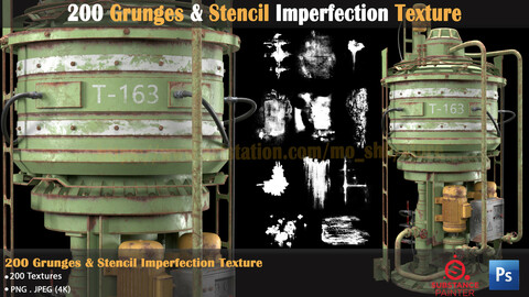 200 Grunges & Stencil Imperfection Texture