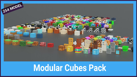 Pandazole - Modular cubes lowpoly pack
