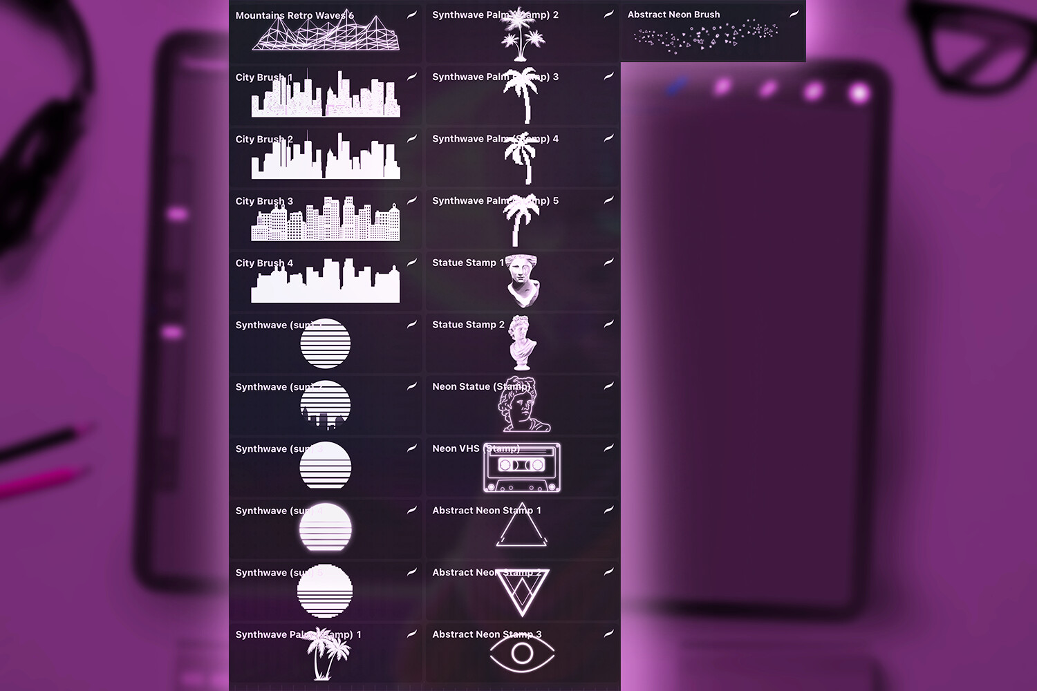 ArtStation Retro VHS Brushes Set for Procreate Brushes