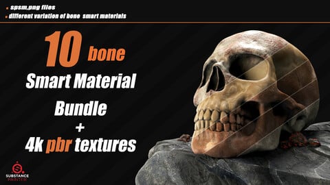 10 Bone Smart Material + 4k PBR Textures_VOL01