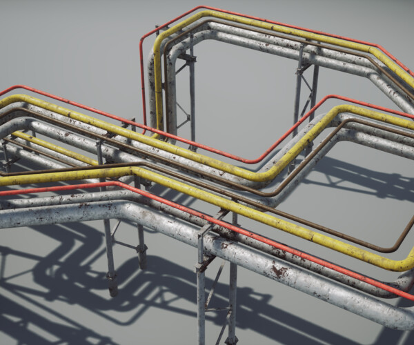 ArtStation - Modular Industrial Pipeline UE4 Unity | Game Assets