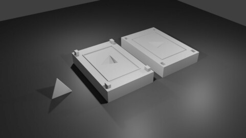 Mold for Dice 4 Sides Blank - Form - Molde para Dados - Low-poly 3D print model