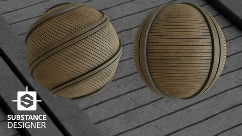 Wooden Pier Material %100 Substance Designer