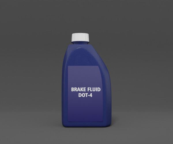 ArtStation Brake fluid plastic bottle (subdivision ready) Game Assets