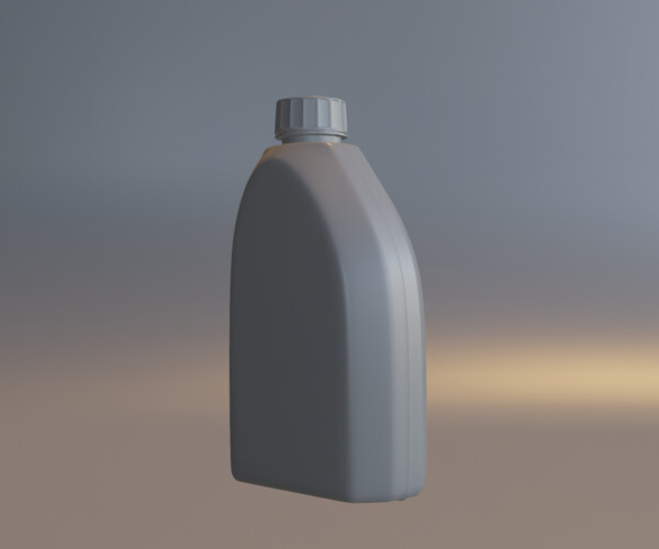 ArtStation Brake fluid plastic bottle (subdivision ready) Game Assets