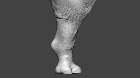 Rhino Rear Leg Highpoly Sculpt