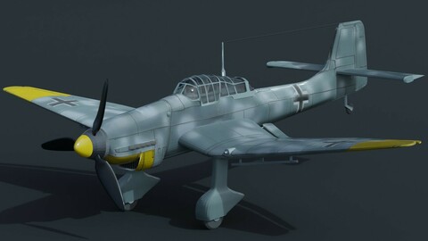 Stuka ww2 airplane , 3d model