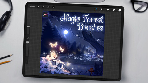 Magic Forest Brushes for Procreate