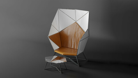 Geometric Modern Chair (Vray & Corona)