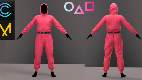 Jumpsuit in the style of "Squid game"