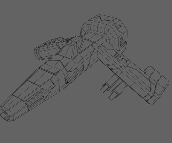 ArtStation - Spaceship Fighter - Hunter - Nave Espacial Low-poly 3D ...