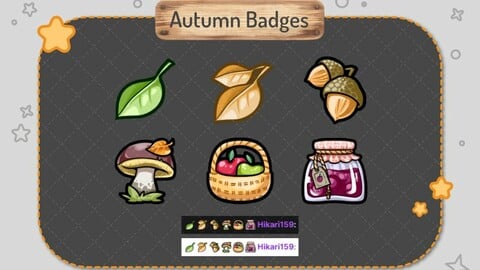 Autumn Twitch Sub Badges