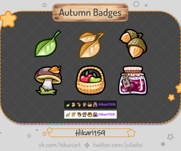 ArtStation - Twitch Sub Badges: Pumpkins