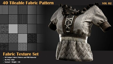 40 Tileable Fabric Pattern - VOL 02
