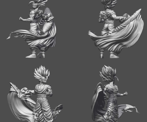 ArtStation - Dragon Ball Gohan SSJ2 Figurine For 3D Printing (Fanart ...