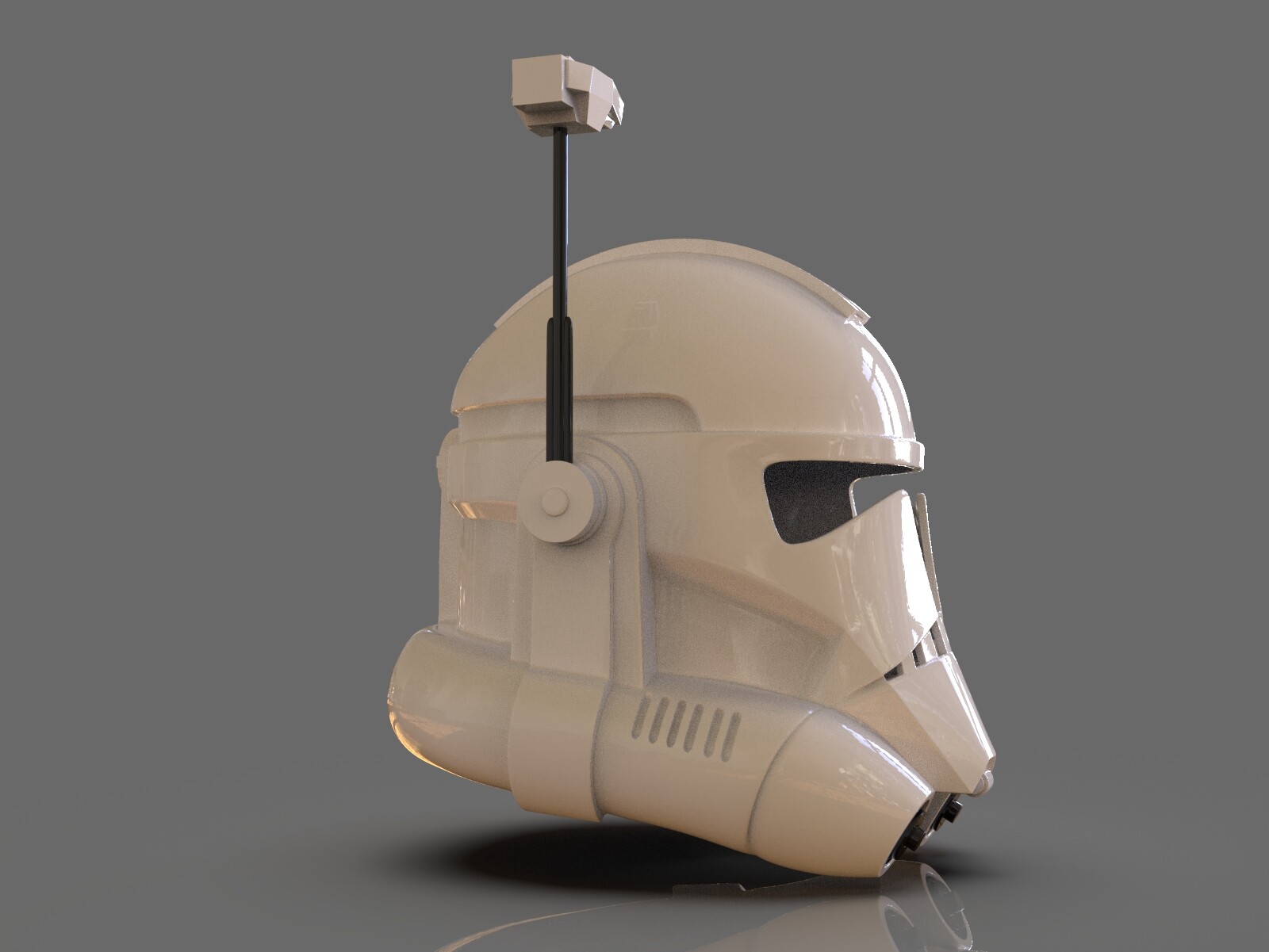 Artstation Clone Trooper Phase 2 Helmet With Antenna Game Assets