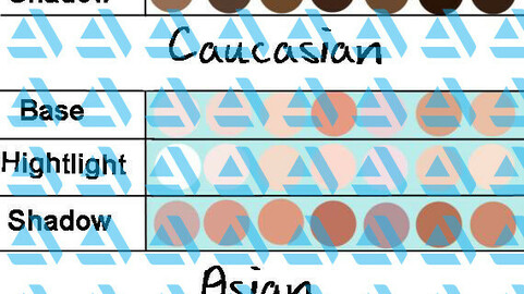 Skin Tones Palette 5 for Clip Studio Paint and Ex