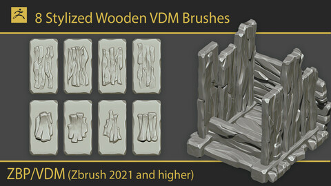 Stylized Wooden VDM Brushes