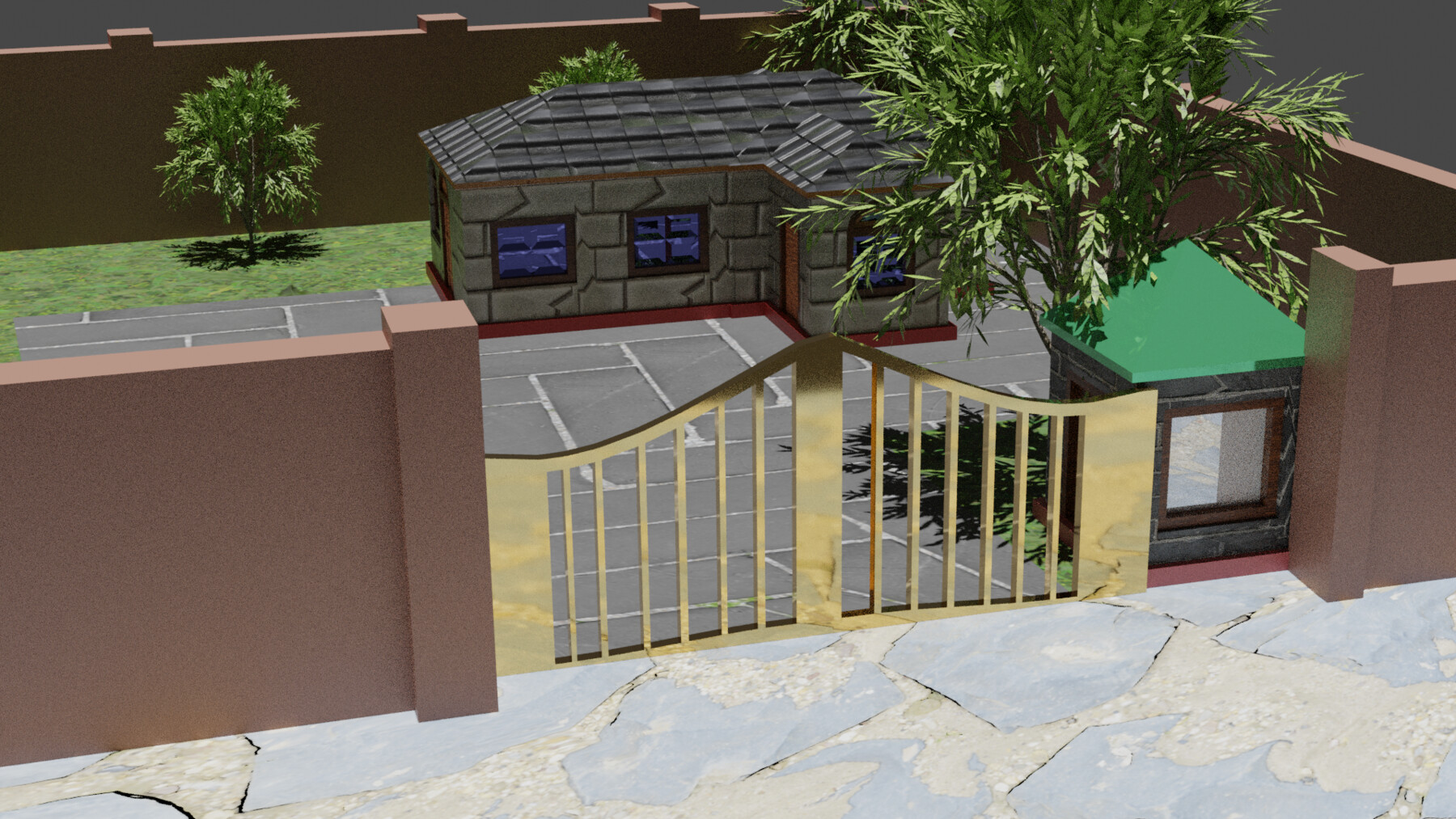 ArtStation A modern homestead Game Assets