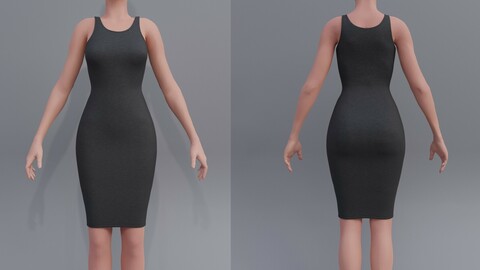 3D women sexy bodycon tank dress
