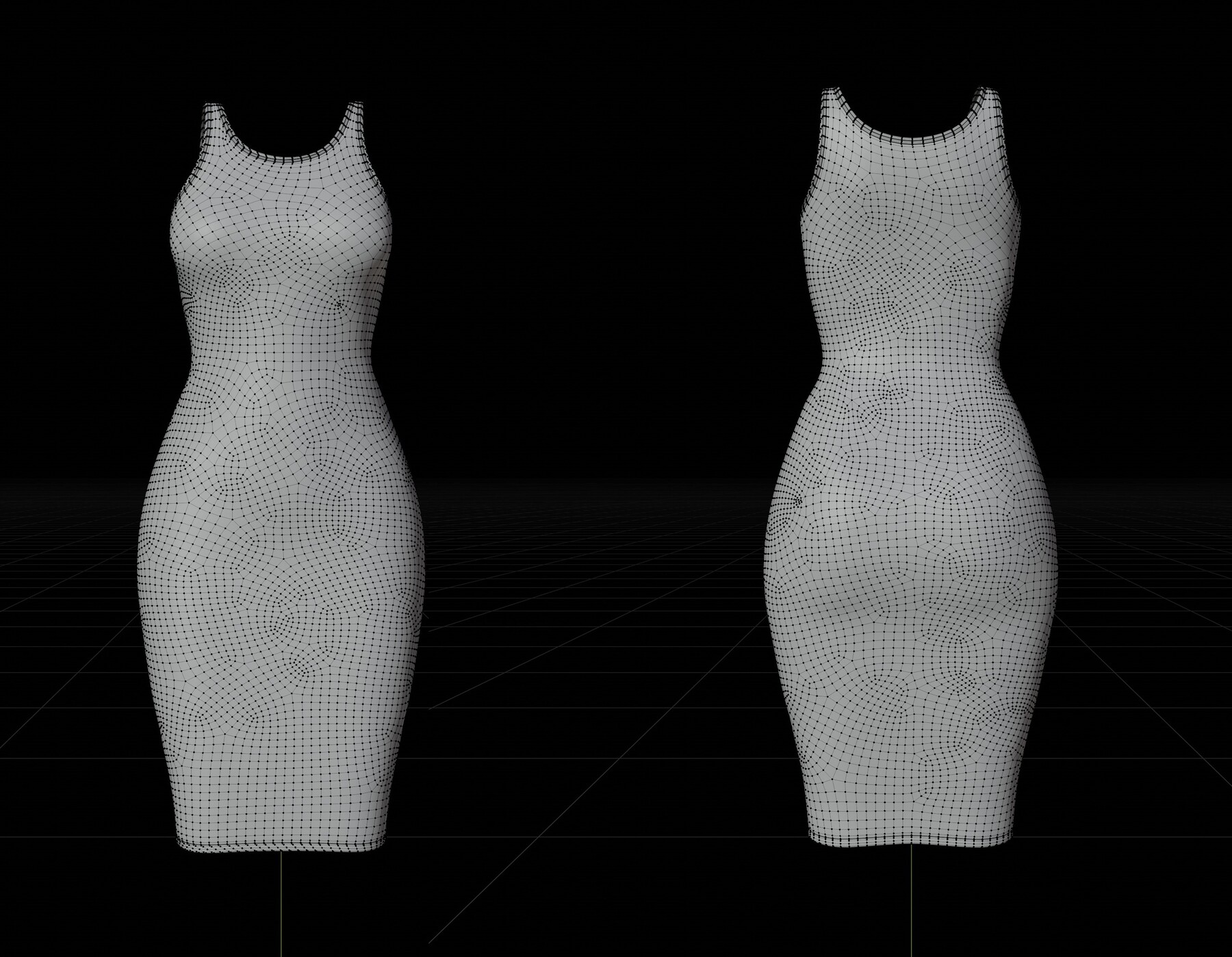 ArtStation - 3D women sexy bodycon tank dress | Game Assets