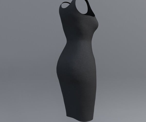 ArtStation - 3D women sexy bodycon tank dress | Game Assets