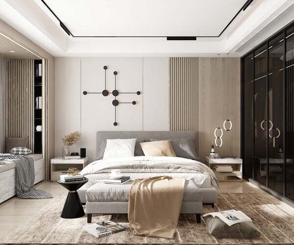 ArtStation - Modern Style Bedroom - 537 | Resources