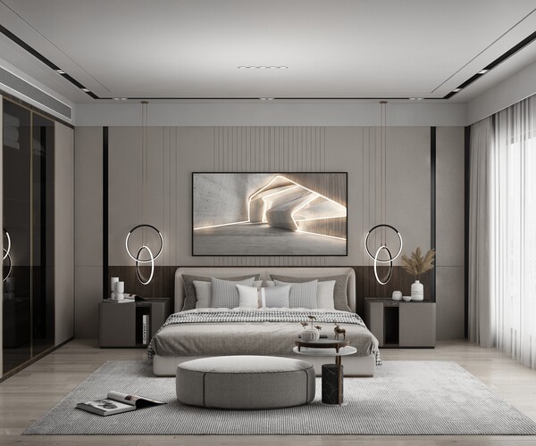 ArtStation - Modern Style Bedroom - 557 | Resources