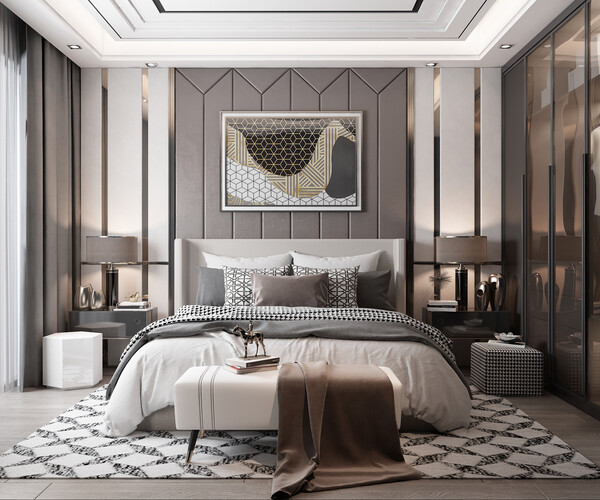 ArtStation - Modern Style Bedroom - 600 | Resources