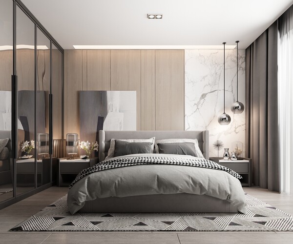 ArtStation - Modern Style Bedroom - 603 | Resources