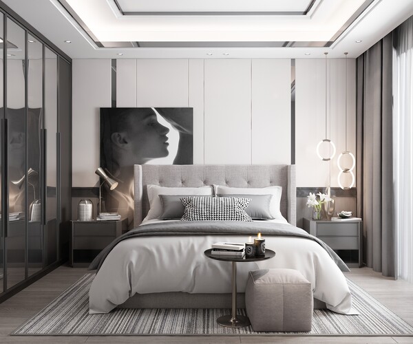 ArtStation - Modern Style Bedroom - 608 | Resources