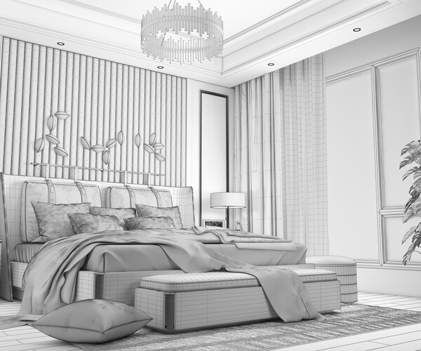 ArtStation - Modern Style Bedroom - 622 | Resources