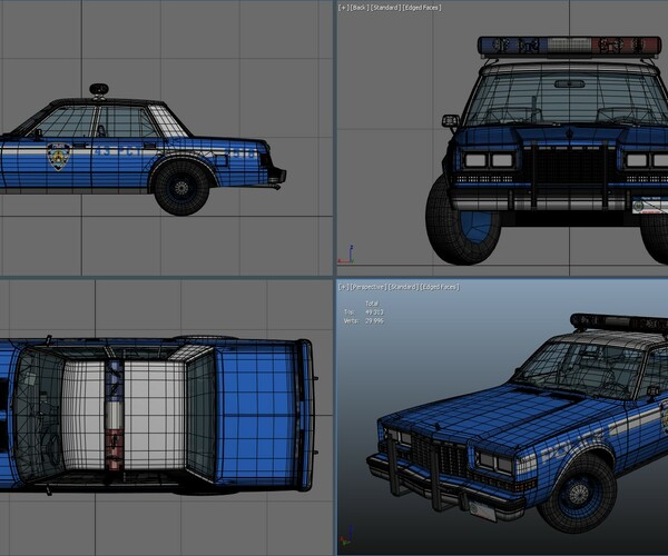 ArtStation 80s NY police car Game Assets