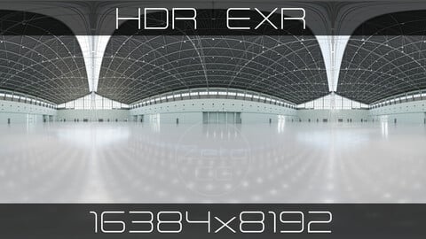 HDRI - Exhibition Hall Interior 1 - 16384x8192