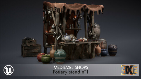 EXE Medieval Shop - Pottery Stand 1