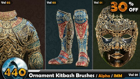 440  Ornament Kitbash Bundle   ( 30% OFF ) vol 01