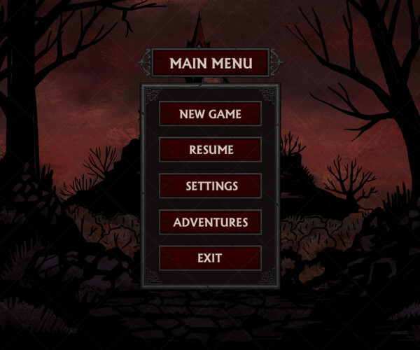 ArtStation - Painted UI: Dark style | Game Assets