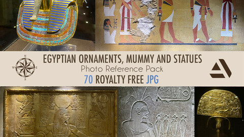 Photo/Textures Reference Egyptian ornaments Egypt Mummy and Statues [Ukraine Donation]