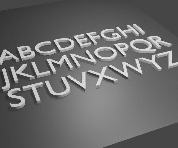 ArtStation - Alphabet for Printing 3D print model | Resources