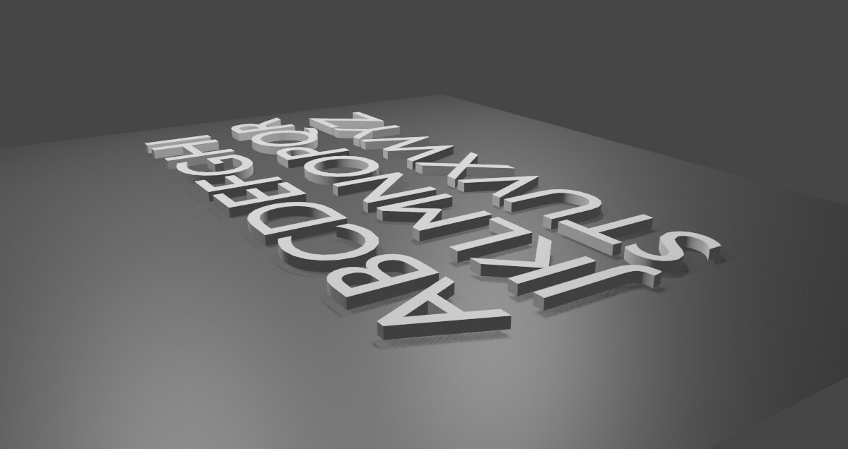 ArtStation - Alphabet for Printing 3D print model | Resources