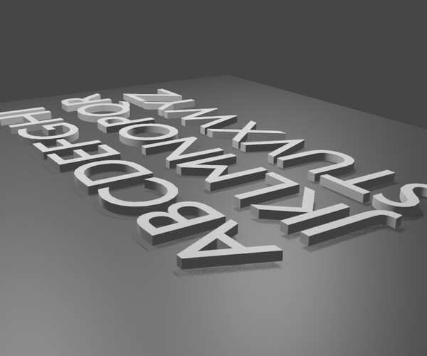 ArtStation - Alphabet for Printing 3D print model | Resources